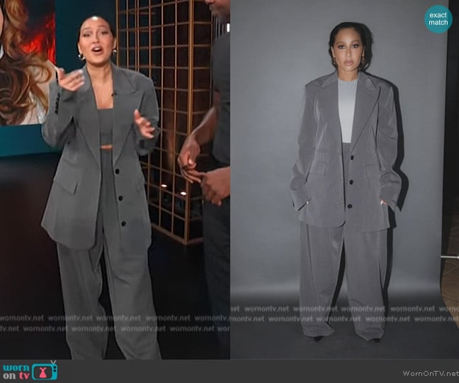 La Voute Monsieur Blazer worn by Adrienne Houghton on E! News