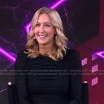 Lara’s black ribbed top on Good Morning America