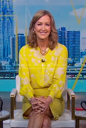 Lara’s yellow floral blouse on Good Morning America