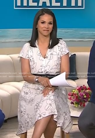 Laura Jarrett’s white floral dress on Today