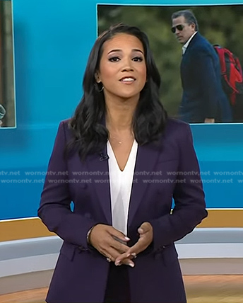 Laura’s purple double breasted blazer on Today