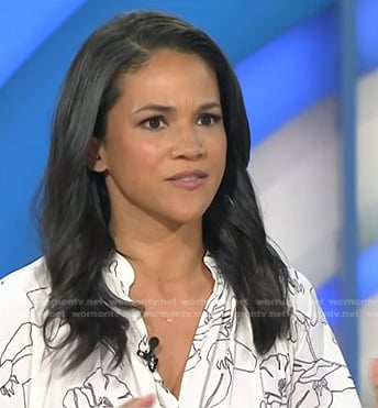 Laura Jarrett’s white floral dress on Today