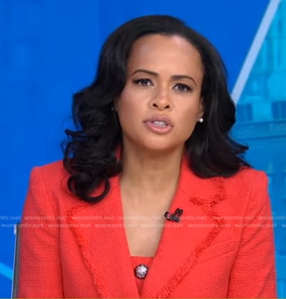 Linsey’s pink tweed dress and blazer on Good Morning America