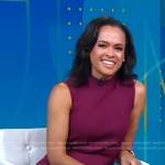 Linsey’s purple mock neck dress on Good Morning America