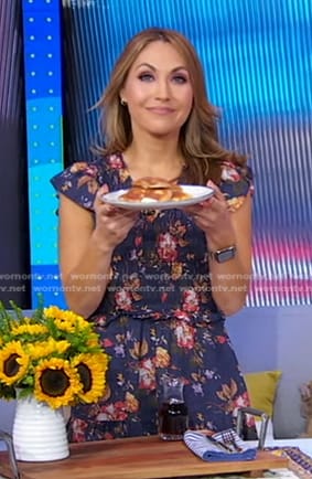 Lori’s blue floral smocked dress on Good Morning America