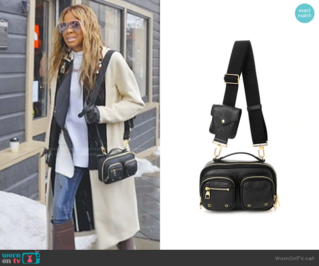 Louis Vuitton Monogram Embossed Utility Crossbody worn by Mary Cosby on The Real Housewives of Salt Lake City
