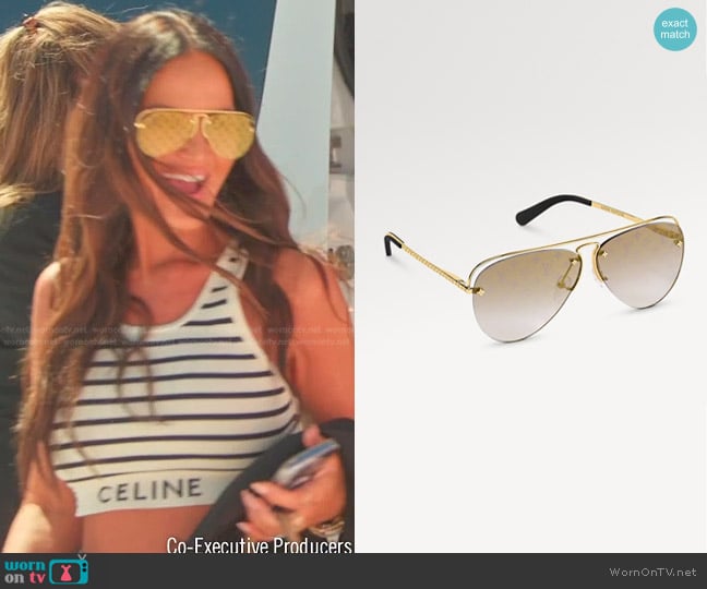 Louis Vuitton Grease Sunglasses worn by Lisa Barlow on The Real Housewives of Salt Lake City