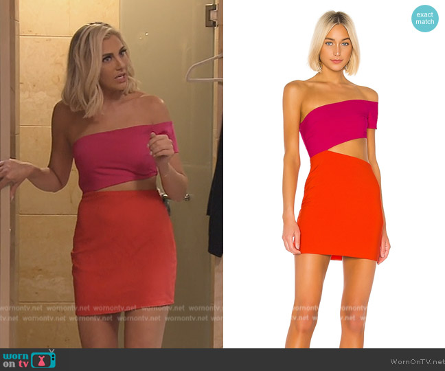 Lovers and Friends Rowan Mini Dress worn by Gina Kirschenheiter on The Real Housewives of Orange County