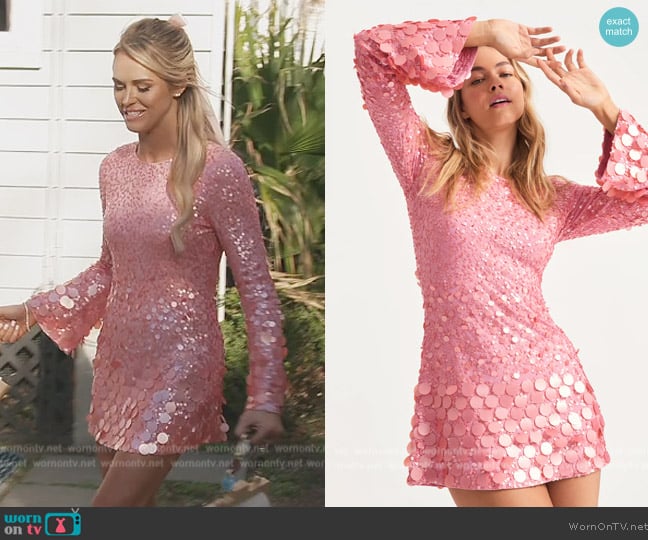 LoveShackFancy Lightning Mini Dress worn by Olivia Flowers on Southern Charm