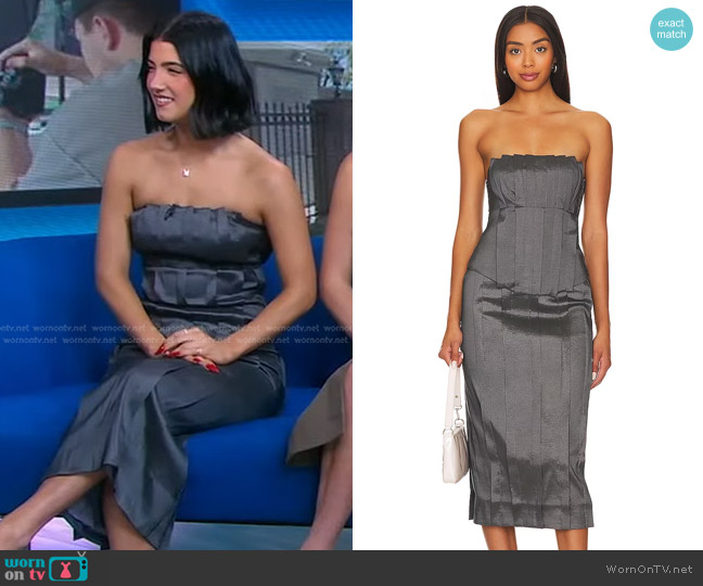 LPA Delfina Corset Top worn by Charli D'Amelio on Good Morning America