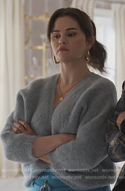Mabel’s twist front sweater on Only Murders in the Building