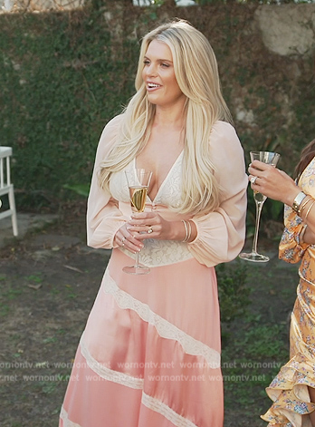Madison’s pink stripe maxi dress on Southern Charm