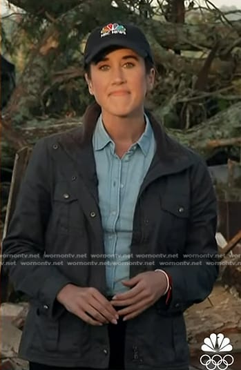 Maggie Vespa’s brown field jacket on Today