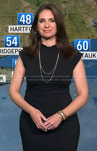 Maria’s black jersey midi dress on Today