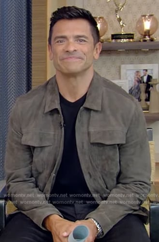 Mark’s suede jacket on Live with Kelly and Mark