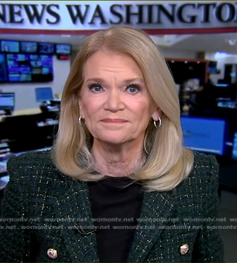 Martha Raddatz’s green tweed blazer on Good Morning America