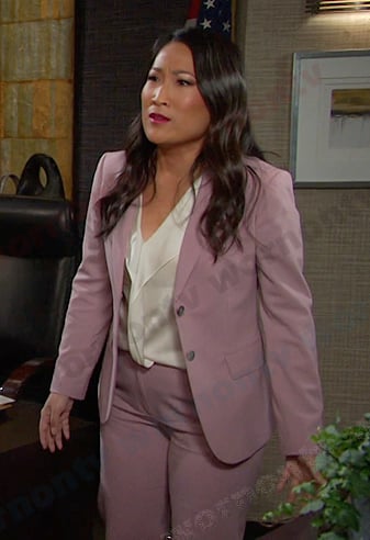 Melinda’s pink suit on Days of our Lives