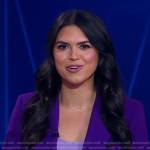 Melissa Adan’s purple cropped blazer on Good Morning America