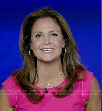 Michelle Charlesworth’s pink cap sleeve dress on Good Morning America