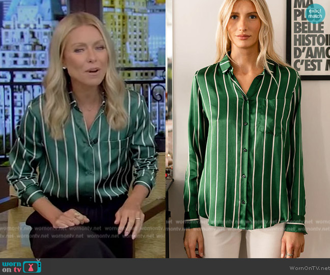 Mister k. Victor Blouse worn by Kelly Ripa on Live with Kelly and Mark