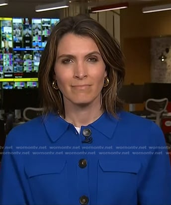 Molly Hunter’s blue collared cardigan on Today
