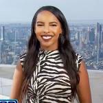 Mona’s zebra stripe dress on Extra