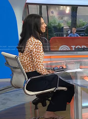 Natalie’s white print shirt on Today