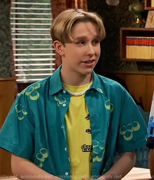 Jake’s green bubble print shirt on Bunkd