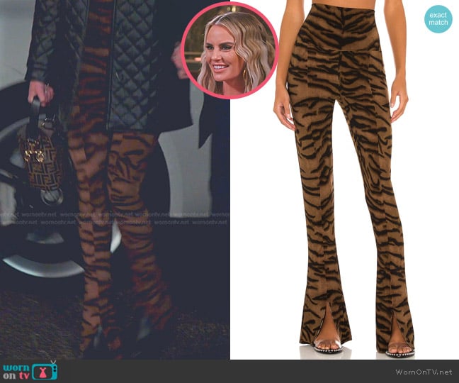Norma Kamali Spat Legging in Brown Tiger worn by Whitney Rose on The Real Housewives of Salt Lake City