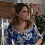 Olivia’s blue floral dress on General Hospital