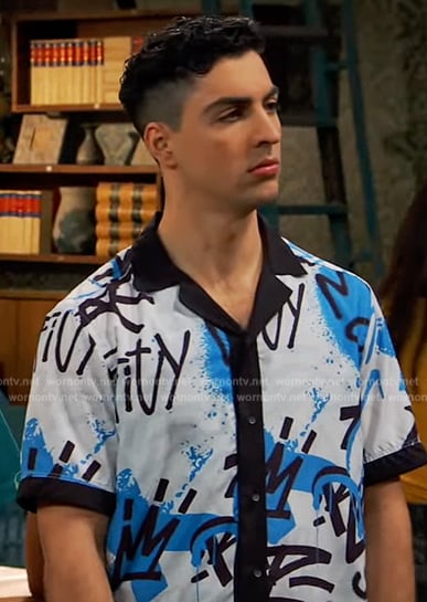 Parker’s graffiti print shirt on Bunkd