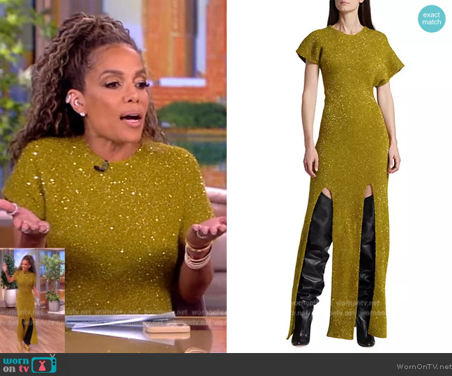 Proenza Schouler Technical Sequin Maxi Dress worn by Sunny Hostin on The View