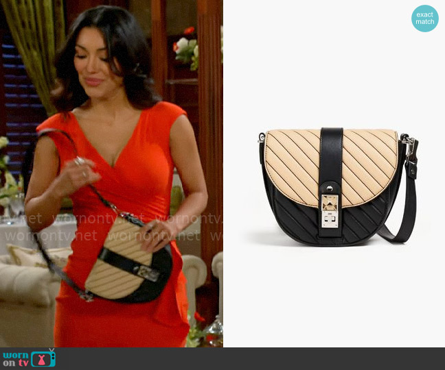 Proenza Schouler PS11 Quilted Saddle Bag worn by Audra Charles (Zuleyka Silver) on The Young and the Restless