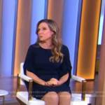Rachel Ain’s navy flutter sleeve dress on Good Morning America