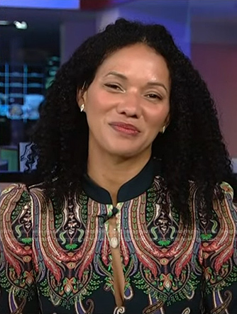 Rachel Montez Collins’s paisley print dress on NBC News Daily