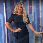 Rachel’s navy short sleeve dress on The Price is Right