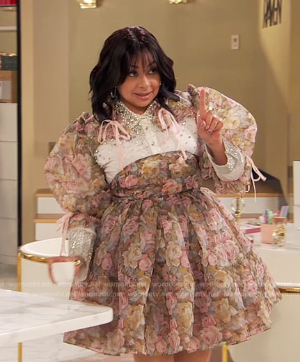 Raven’s floral print shrug and dress on Ravens Home
