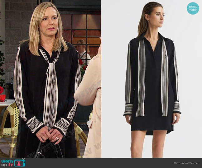 Reiss Ellie Side Stripe Mini Dress worn by Nicole Walker (Arianne Zucker) on Days of our Lives