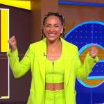 Robin Arzon’s yellow blazer and pants on Good Morning America
