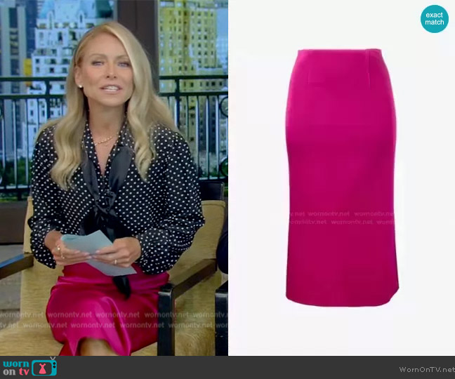 Roland Mouret Salway Skirt worn by Kelly Ripa on Live with Kelly and Mark