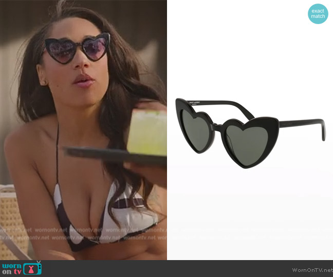 Lou Lou Oversized Heart Sunglasses worn by Brandi Marshall (Brandi Marshall) on Selling the OC
