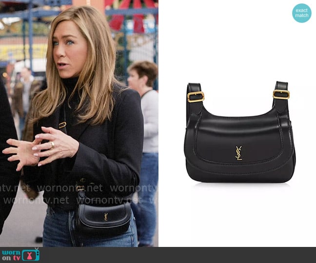 Saint Laurent Small Charlie Bag worn by Alex Levy (Jennifer Aniston) on The Morning Show