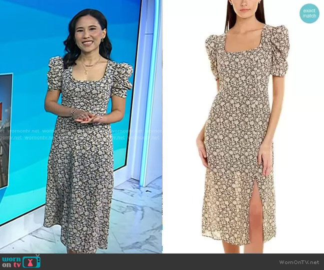 Sam Edelman Short Sleeve Midi Dress worn by Vicky Nguyen on Today