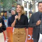 Savannah’s black top and beige corduroy skirt on Today