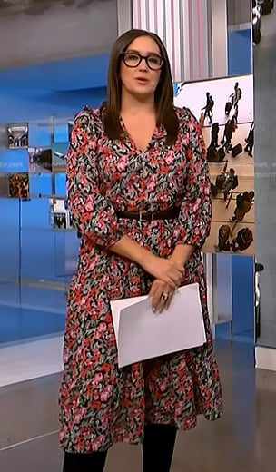 Savannah’s floral v-neck dress on NBC News Daily