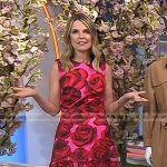 Savannah’s pink rose print dress on Today