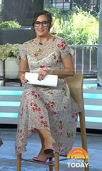 Savannah’s white floral and star print dress on Today