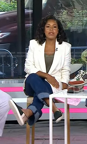 Sheinelle’s black colorblock flats on Today