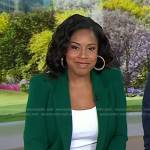 Sheinelle’s green roll-up sleeve jacket and belt on Today