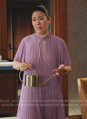 Sherri’s purple sheer dress on All Rise